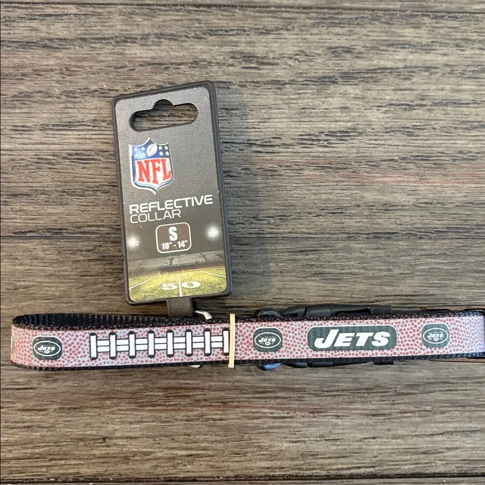 NWT [Gamewear] New York Jets NFL Football Matching Reflective Pet Leash & Collar